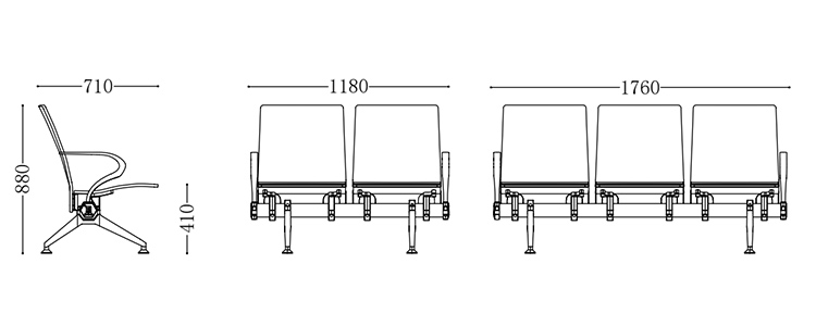 PU機(jī)場(chǎng)椅/等候椅/排椅 -SJ9062(圖1) undefined