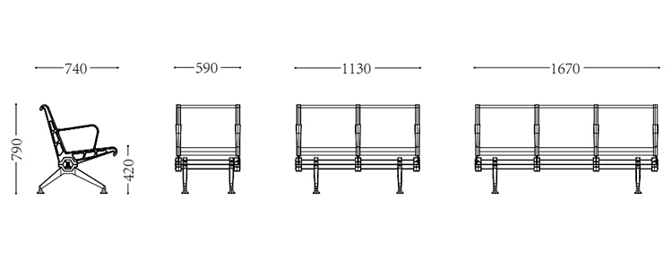 不銹鋼機(jī)場椅/等候椅-SJ6088(圖2) undefined