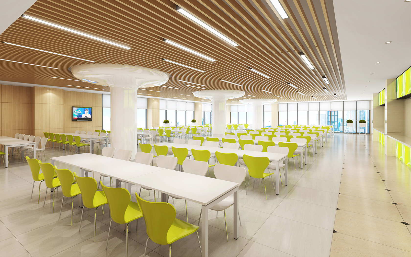 飯?zhí)眉揖?><p>&nbsp;1.優(yōu)雅設(shè)計(jì)提升舒適感</p><p>&nbsp;家具的設(shè)計(jì)直接影響著學(xué)生的用餐氛圍?，F(xiàn)代、簡(jiǎn)約的設(shè)計(jì)風(fēng)格可以提升視覺愉悅感，而符合人體工學(xué)的座椅和桌子則保障舒適度。舒適的用餐環(huán)境能夠有效緩解學(xué)生的疲勞，讓用餐成為一天中放松的時(shí)刻。</p><p>&nbsp;2.靈活布局支持社交互動(dòng)</p><p>&nbsp;靈活可調(diào)的家具布局能夠促進(jìn)學(xué)生間的互動(dòng)和交流。長(zhǎng)桌和開放式座位安排為小組討論和社交活動(dòng)提供了便利，同時(shí)單獨(dú)的小桌設(shè)置也適合希望獨(dú)處的學(xué)生。這樣的多樣化布局可以滿足不同需求，從而提升學(xué)生的用餐體驗(yàn)。</p><p>&nbsp;3.耐用材料保障安全衛(wèi)生</p><p>&nbsp;飯?zhí)眉揖呤褂媚陀们乙子谇鍧嵉牟牧?，能夠確保安全衛(wèi)生的用餐環(huán)境。不易損壞和抗菌的材料不僅降低了維護(hù)成本，還能有效防止細(xì)菌滋生，保障學(xué)生健康。</p><p>&nbsp;4.趣味設(shè)計(jì)營造愉悅氛圍</p><p>&nbsp;運(yùn)用色彩豐富、造型新穎的家具設(shè)計(jì)，可以有效營造輕松愉悅的用餐氛圍。趣味性的設(shè)計(jì)能夠激發(fā)學(xué)生的創(chuàng)造力和想象力，讓用餐空間更加吸引人，成為學(xué)生們喜歡停留的地方。</p><p>&nbsp;5.科技融入提升便捷性</p><p>&nbsp;現(xiàn)代化的飯?zhí)眉揖哌€可以結(jié)合科技元素，如內(nèi)置充電插座、無線網(wǎng)絡(luò)或智能點(diǎn)餐系統(tǒng)，這些設(shè)計(jì)可以極大地提升學(xué)生的用餐便捷性，使飯?zhí)眉揖卟粌H僅是提供用餐的設(shè)施，更成為日常學(xué)習(xí)生活的一部分。</p><p>&nbsp;結(jié)論</p><p>&nbsp;學(xué)校飯?zhí)眉揖叩脑O(shè)計(jì)和配置，直接影響學(xué)生的用餐體驗(yàn)。通過精心設(shè)計(jì)的家具，學(xué)?？梢詾閷W(xué)生提供一個(gè)舒適、安全和充滿活力的用餐環(huán)境。這不僅有助于學(xué)生的身心健康，也提升了他們的整體學(xué)習(xí)體驗(yàn)。合理的家具配置是學(xué)校提高教育服務(wù)質(zhì)量，營造良好學(xué)習(xí)氛圍的一項(xiàng)重要舉措。</p> 		</div>
		<div   id=